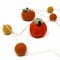 Multi Color Wool Felt Pumpkin Garland for Halloween and Autumn Decor